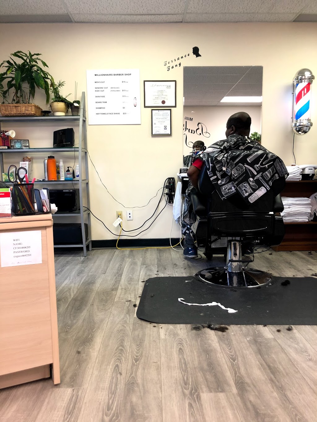 Millionhairs Barber Shop By Terrance | 600 Dundas St E, Belleville, ON K8N 5P9, Canada | Phone: (613) 243-8388