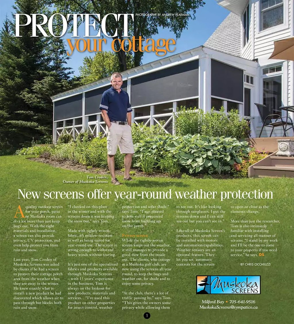 Muskoka Screens | 1257 Milford Bay Rd, Milford Bay, ON P0B 1E0, Canada | Phone: (705) 641-9516
