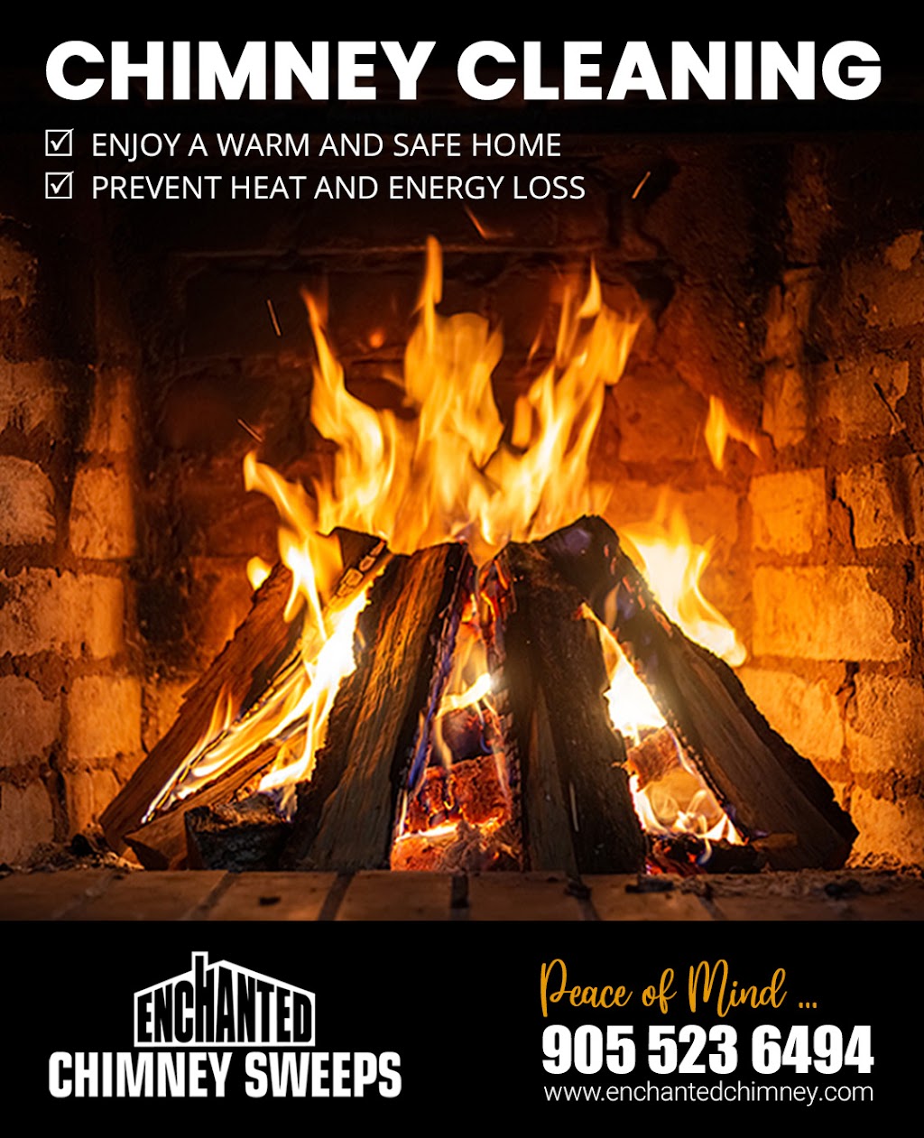 Enchanted Chimney Sweeps | 1621 Skyline Dr, Mississauga, ON L5E 2W9, Canada | Phone: (905) 523-6494