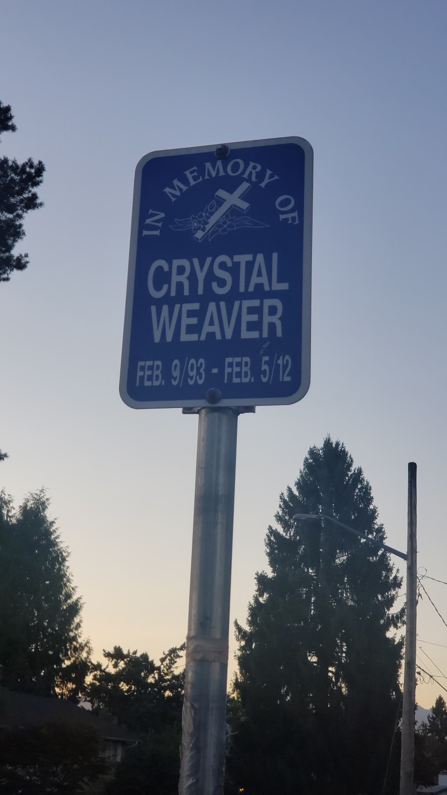 Crystal Weaver Memorial | 22137 Dewdney Trunk Rd, Maple Ridge, BC V2X 3H7, Canada