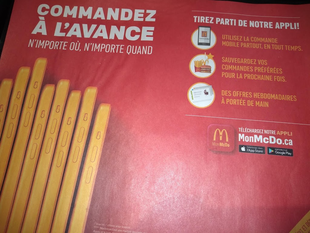 McDonalds | 320 Rue Angus S, East Angus, QC J0B 1R0, Canada | Phone: (819) 832-1808