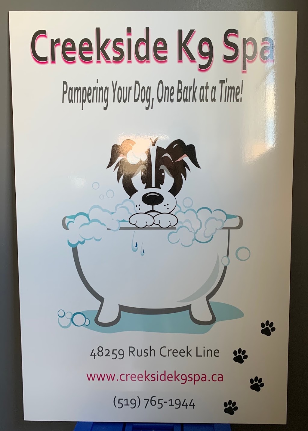 Creekside K9 Spa | 48259 Rush Creek Line, Aylmer, ON N5H 2R2, Canada | Phone: (519) 765-1944