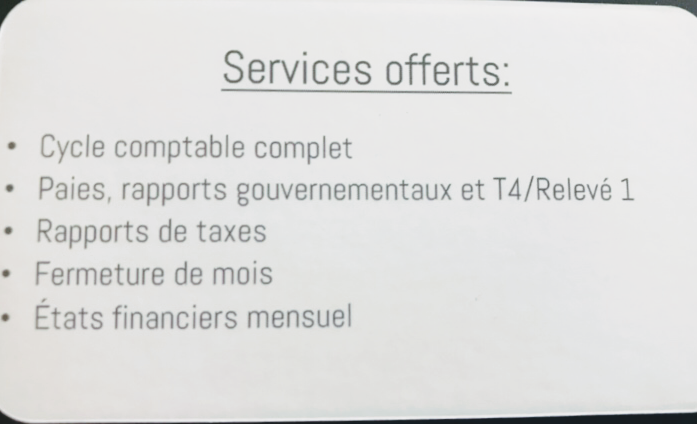 Kathleen Normand technicienne comptable | 1108 Chemin des Coudriers, Saint-Bernard-sur-Mer, QC G0A 3J0, Canada | Phone: (418) 952-4265