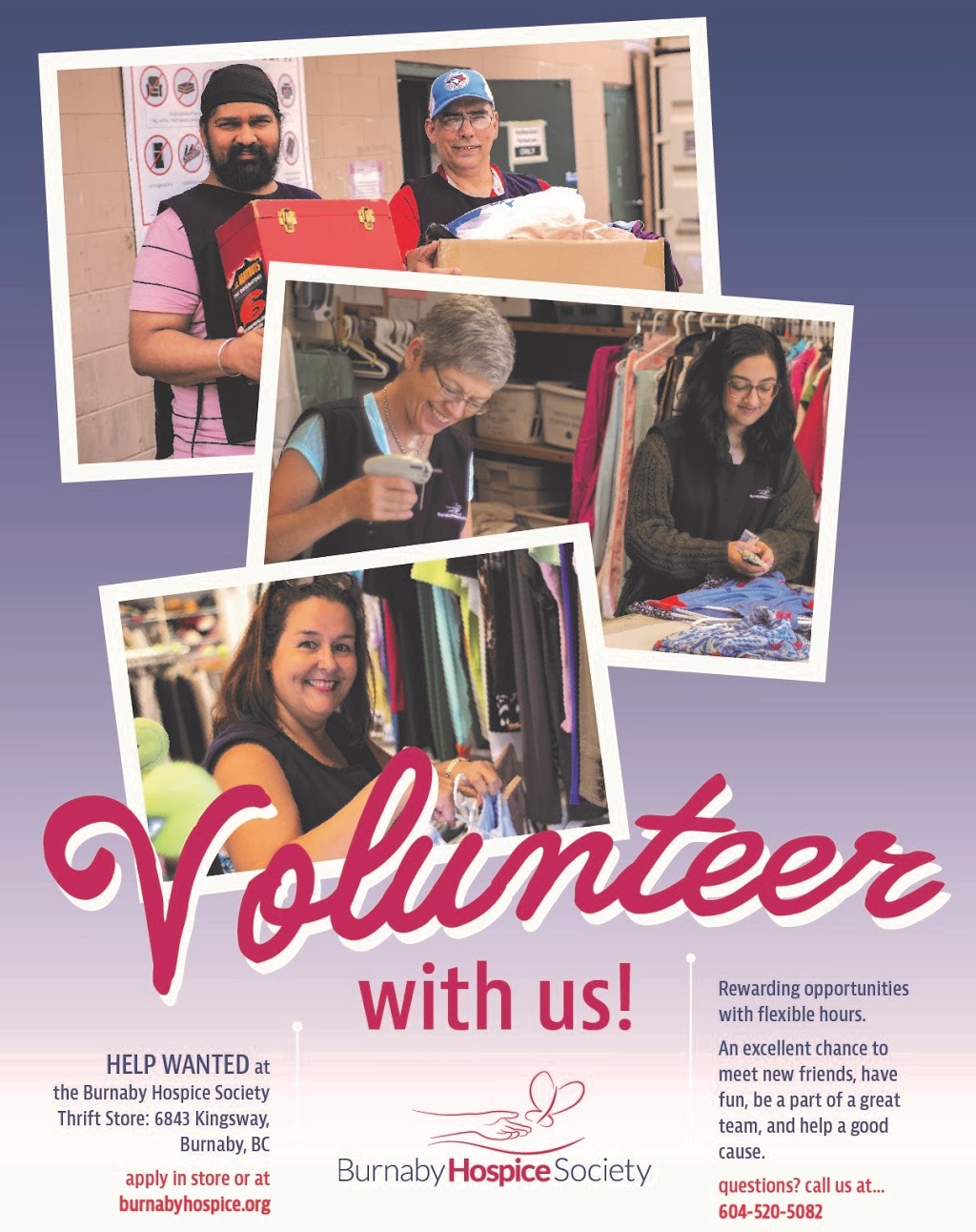 Burnaby Hospice Society Thrift Store | 6843 Kingsway, Burnaby, BC V5E 1E4, Canada | Phone: (604) 520-5082