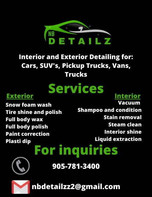 NB Detailz | 4 Leander St, Brampton, ON L6S 3M5, Canada | Phone: (905) 781-3400