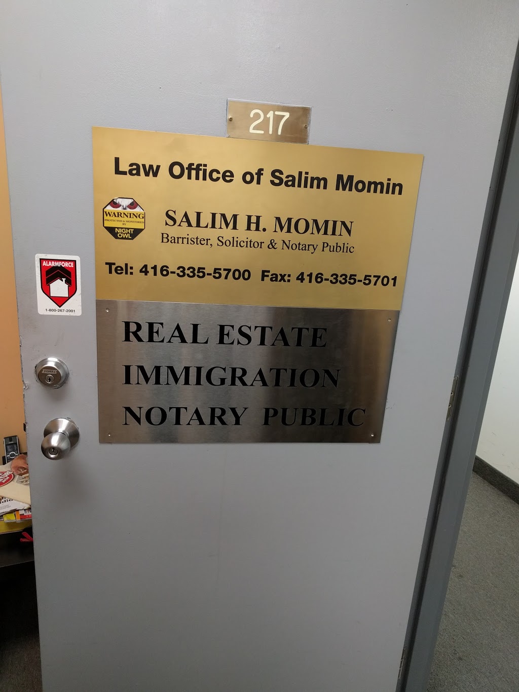 Salim Momin Law Office | 3300 McNicoll Ave, Scarborough, ON M1V 5J6, Canada | Phone: (416) 335-5700