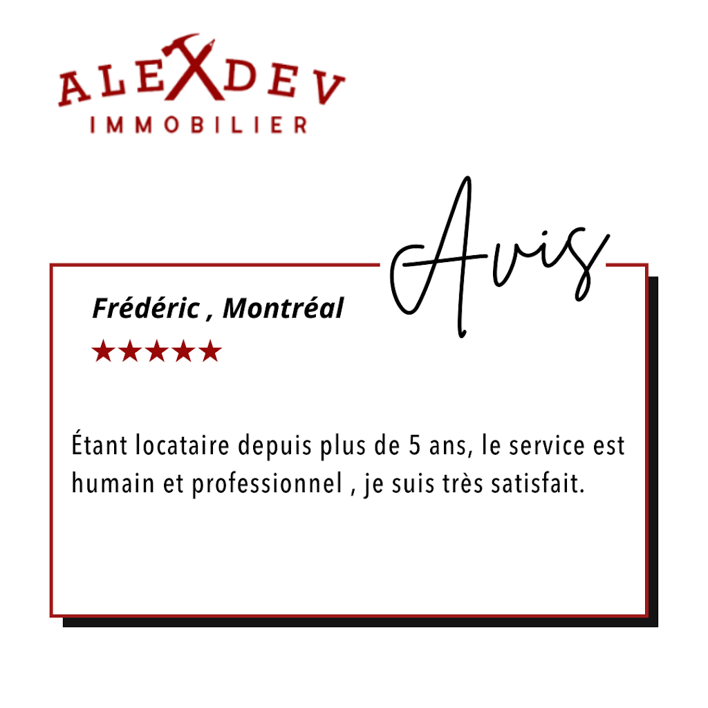 AlexDev Immobilier | 405 Rue Dickson local 411, Montréal, QC H1N 2H6, Canada | Phone: (579) 999-3300