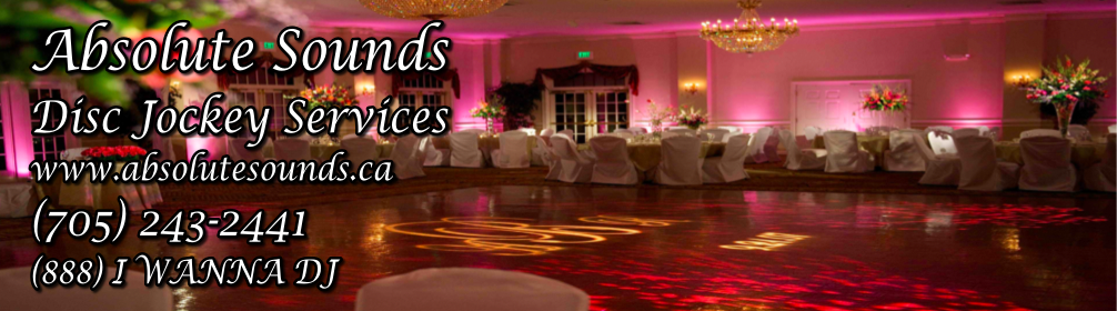 Absolute Sounds Disc Jockey Services | 1085 Water St, Peterborough, ON K9H 3P7, Canada | Phone: (705) 761-7400