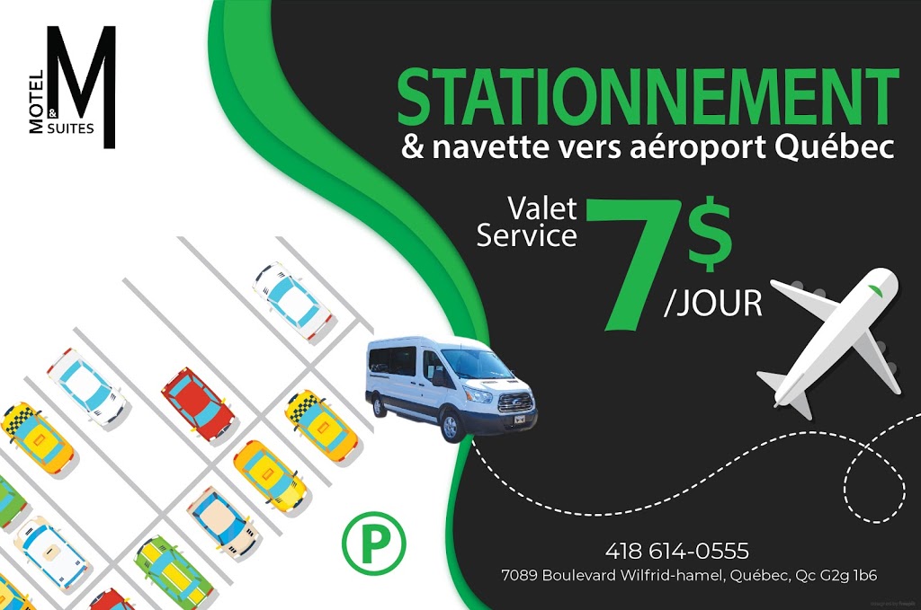Stationnement M Motel & Suites | 7089 Boulevard Wilfrid-Hamel, Québec, QC G2G 1B6, Canada | Phone: (418) 614-0555