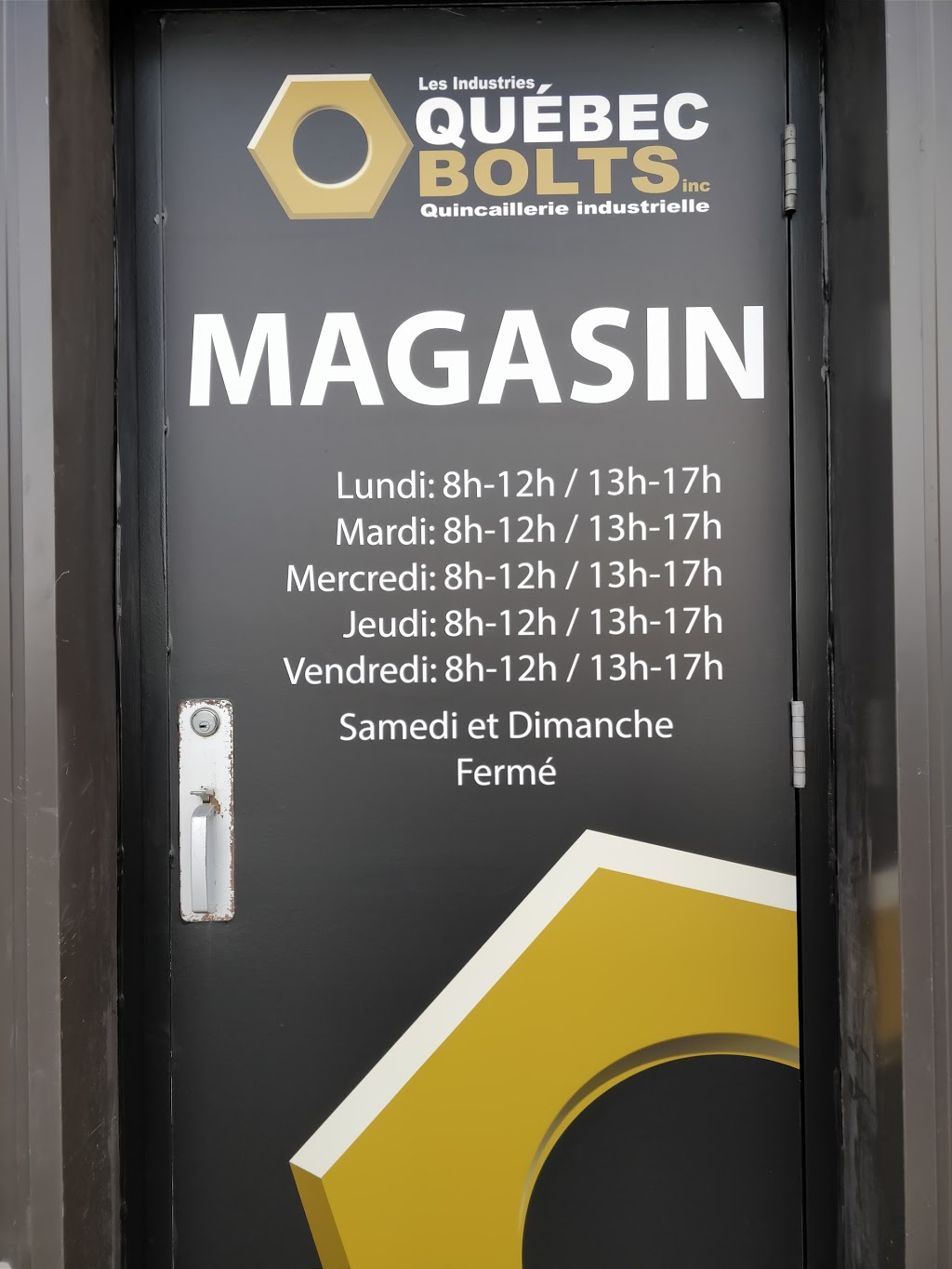 Industries Quebec Bolts | 330, av Liberté, Candiac, QC J5R 6X1, Canada | Phone: (450) 638-3607