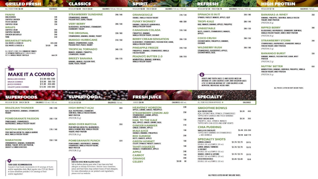 Booster Juice | 602 Saskatchewan Ave W Unit 2, Portage la Prairie, MB R1N 0M6, Canada | Phone: (204) 692-1111