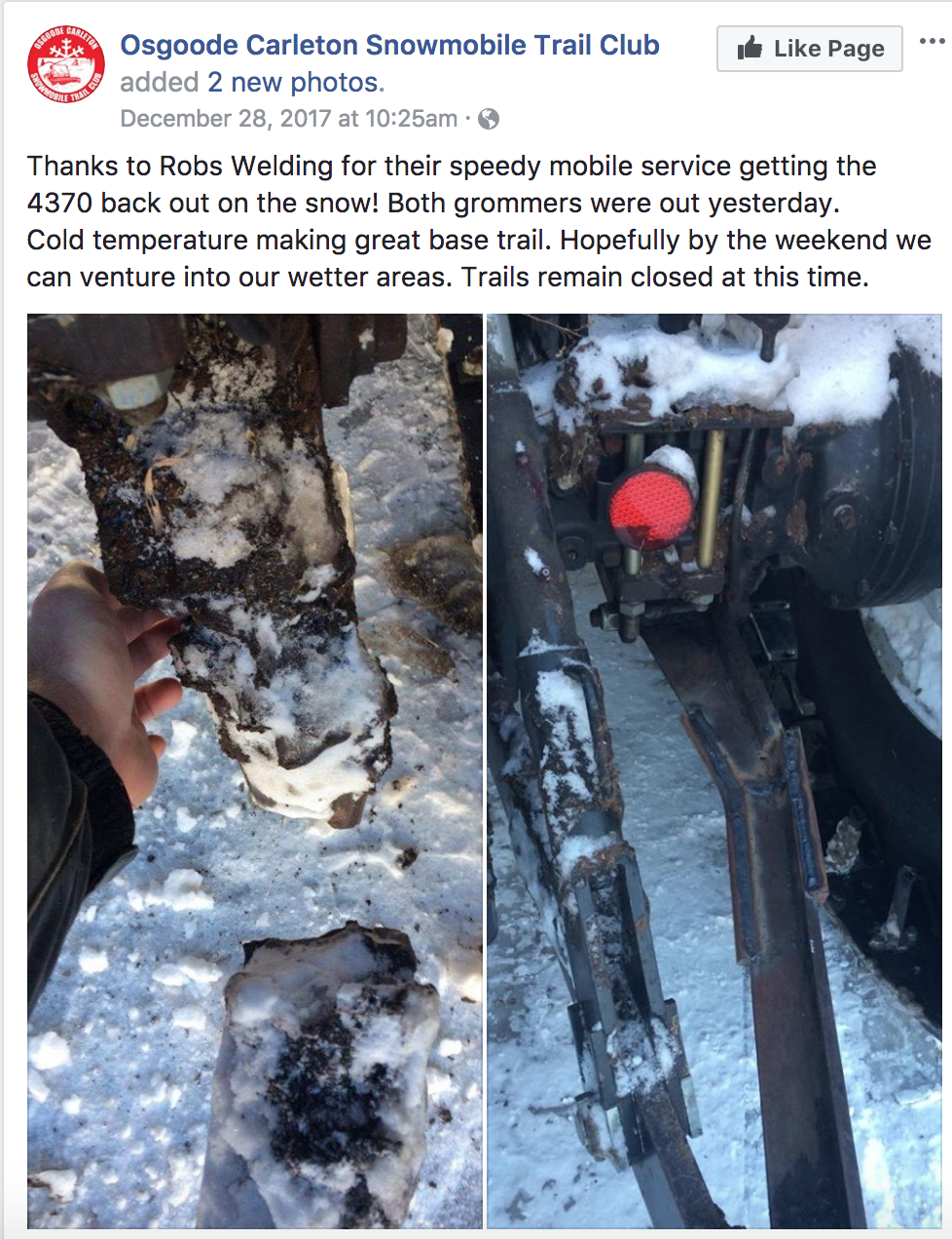 Robs Welding | 6064 Gough Rd, Manotick, ON K4M 1B2, Canada | Phone: (613) 601-9353
