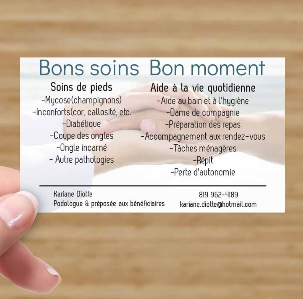 Bons soins Bon moment | #1603, Val-des-Monts, QC J8N 7G2, Canada | Phone: (819) 962-4189