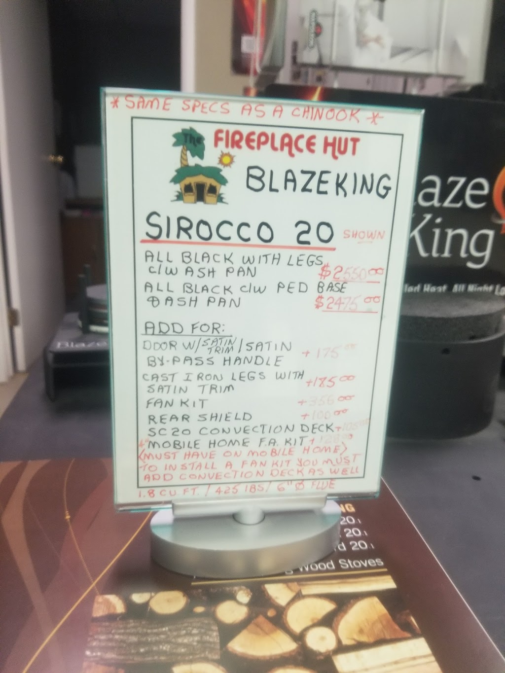 The Fireplace Hut | Hwy 2 South Service Rd, Prince Albert, SK S6V 5S2, Canada | Phone: (306) 763-7611