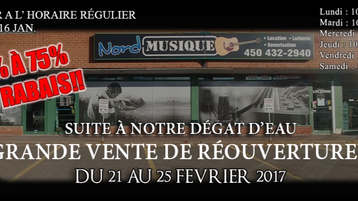 North Music Inc. | 77 Rue Saint-Georges, Saint-Jérôme, QC J7Z 4Z4, Canada | Phone: (450) 432-2940