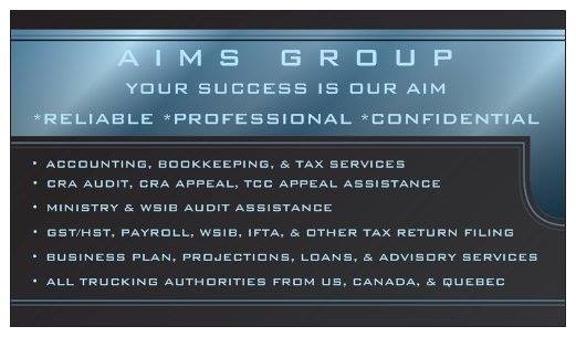 AIMS GROUP (Accounting Info & Mgmt Solutions) | point of interest | 670 Rexdale Blvd #6, Etobicoke, ON M9W 0B5, Canada | 4169016002 OR +1 416-901-6002