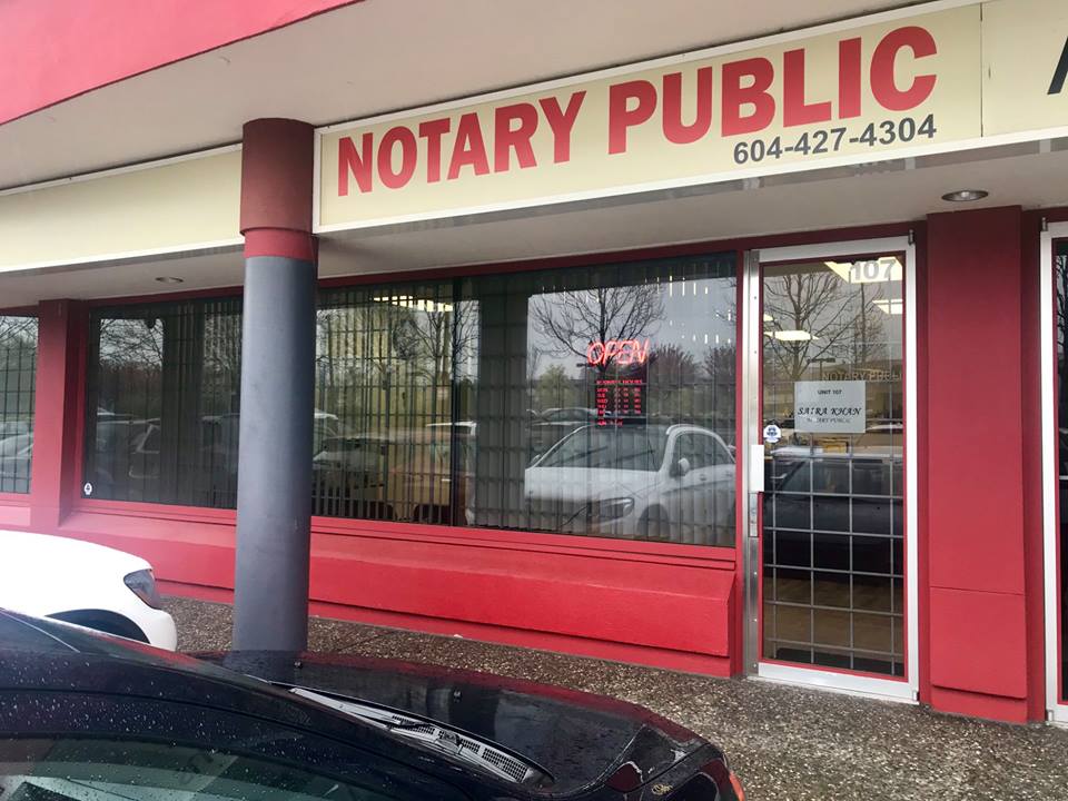 Saira Khan Notary Public | 20486 64 Ave #107, Langley, BC V2Y 2V5, Canada | Phone: (604) 427-4304