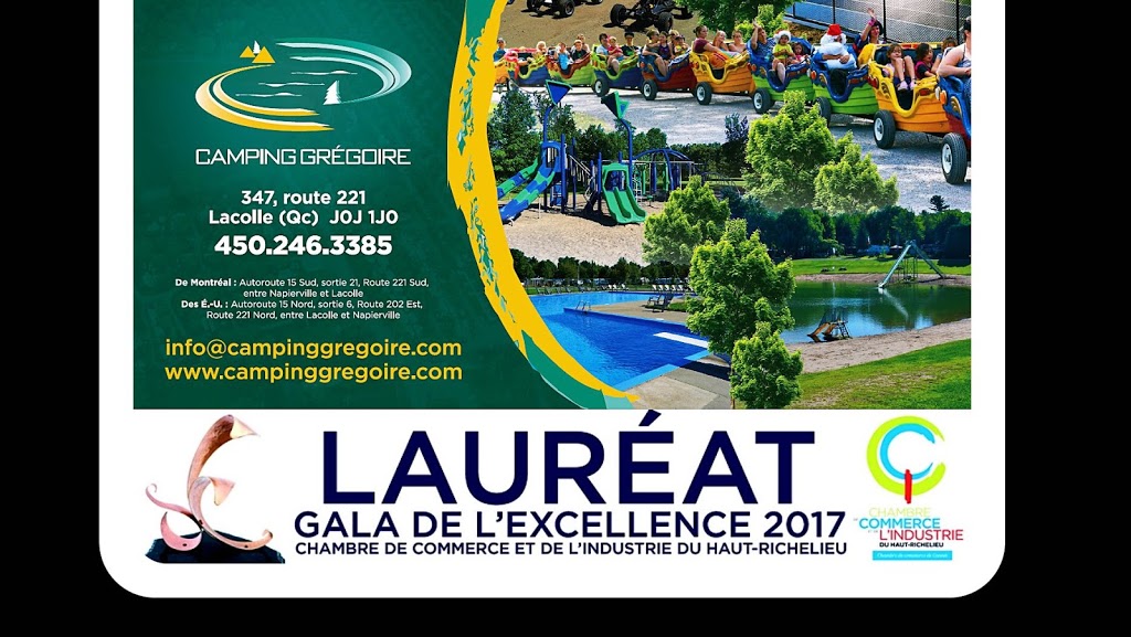 Camping Grégoire | 347 Route 221, Lacolle, QC J0J 1J0, Canada | Phone: (450) 246-3385