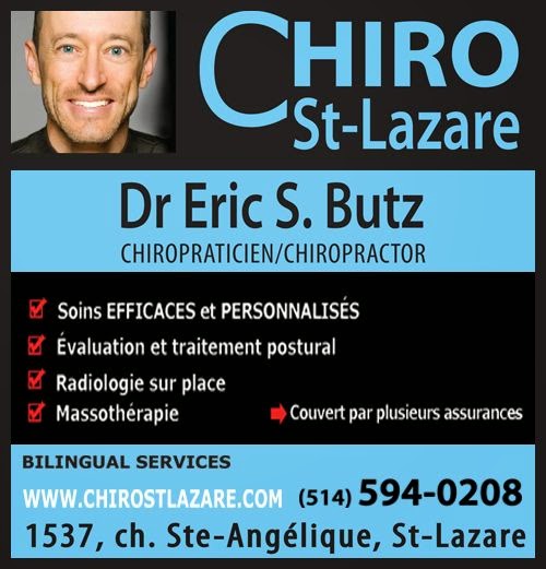 Centre Chiropratique St-Lazare | 1537 Chemin Ste Angélique, Saint-Lazare, QC J7T 1Y6, Canada | Phone: (514) 594-0208