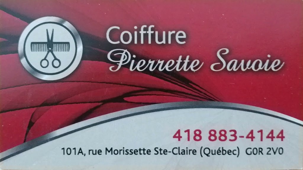 Coiffure Pierrette Savoie | 101 A Rue Morissette, Sainte-Claire, QC G0R 2V0, Canada | Phone: (418) 883-4144