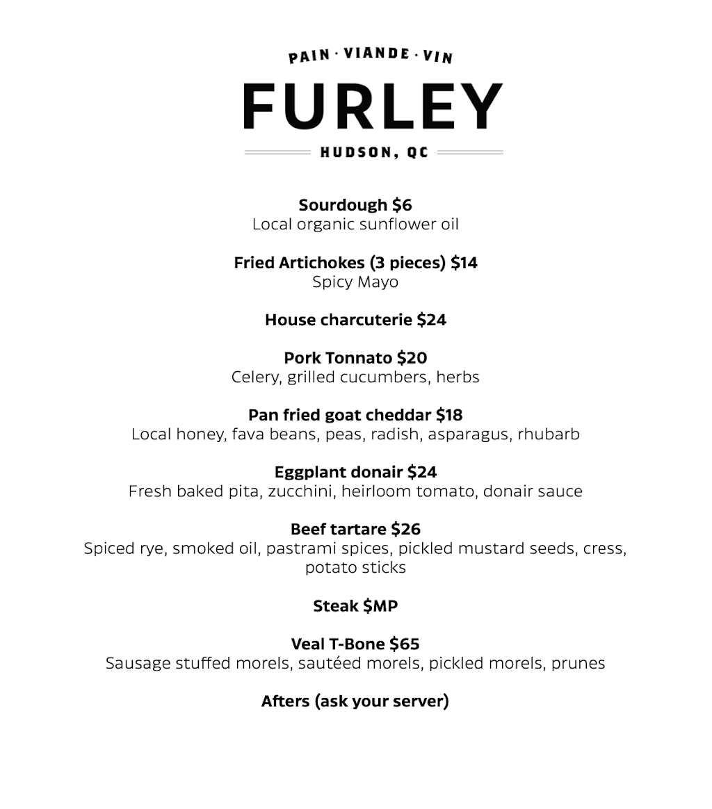 Petit Furley | 411b Rue Main, Hudson, QC J0P 1H0, Canada | Phone: (450) 202-0700