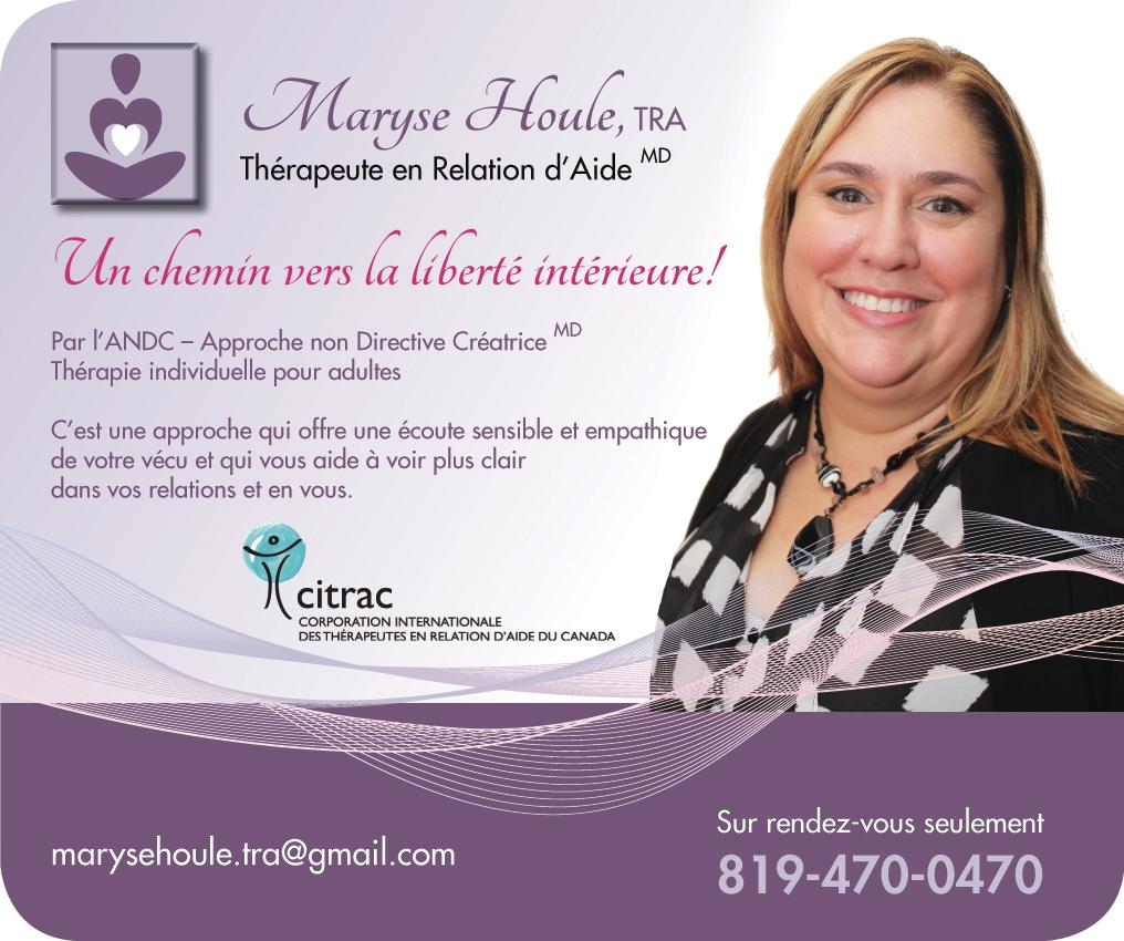 Maryse Houle TRA - Thérapeute en Relation dAide | 655 Rue du Grenache, Drummondville, QC J2B 0T2, Canada | Phone: (819) 470-0470