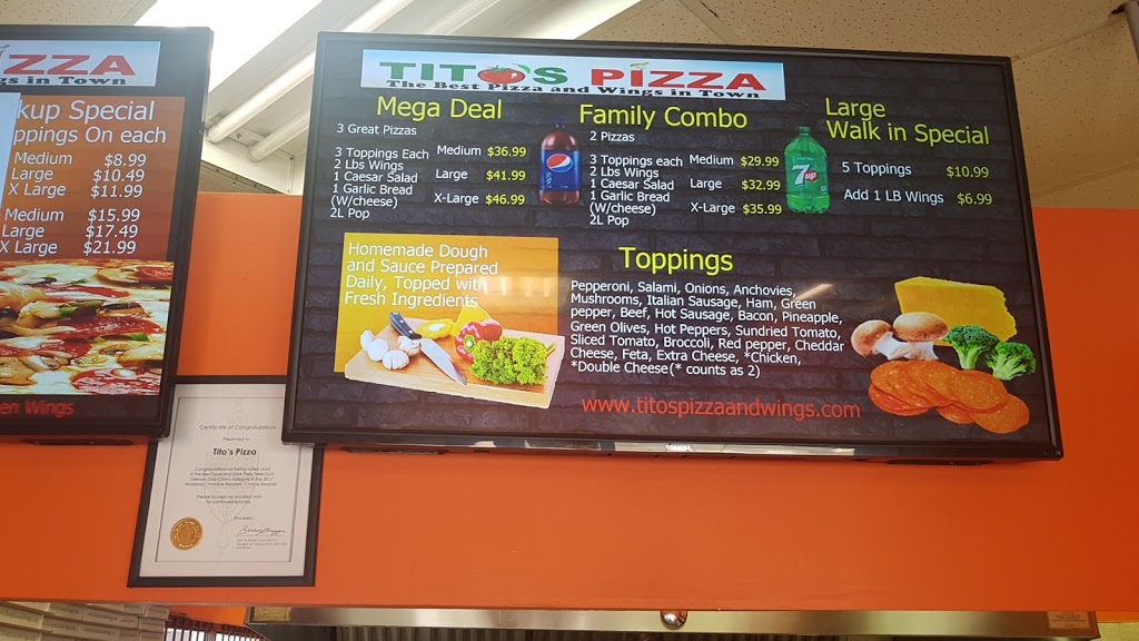 Titos Pizza | 153 Country Hill Dr #6B, Kitchener, ON N2E 2G7, Canada | Phone: (519) 585-2226