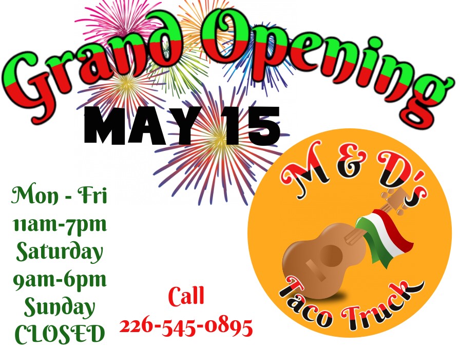 M & Ds Taco Truck | 8959 Springfield Rd RR1, Aylmer, ON N5H 2R1, Canada | Phone: (226) 545-0895