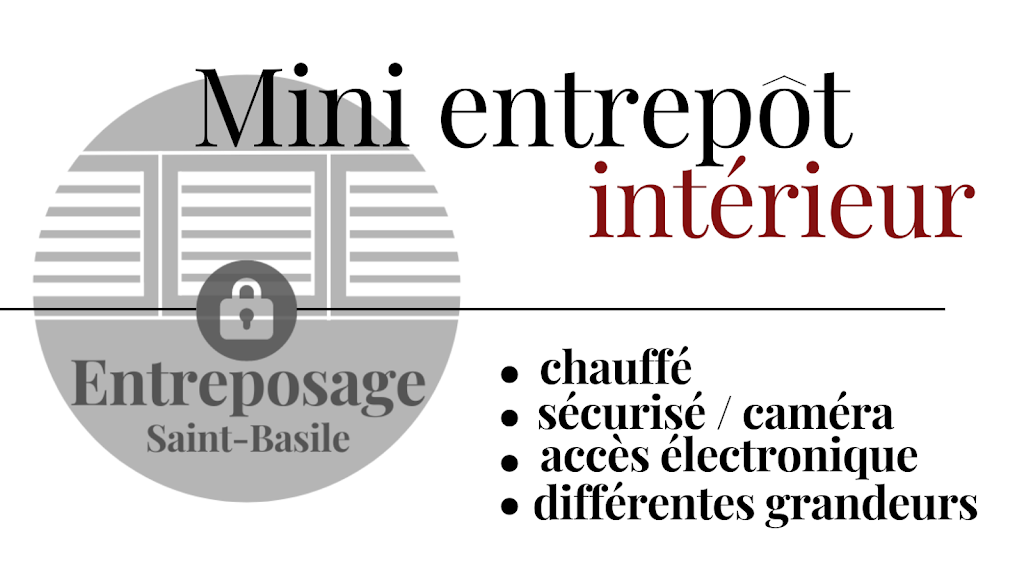 Entreposage Saint-Basile | 385 Bd du Centenaire, Saint-Basile, QC G0A 3G0, Canada | Phone: (418) 283-3552
