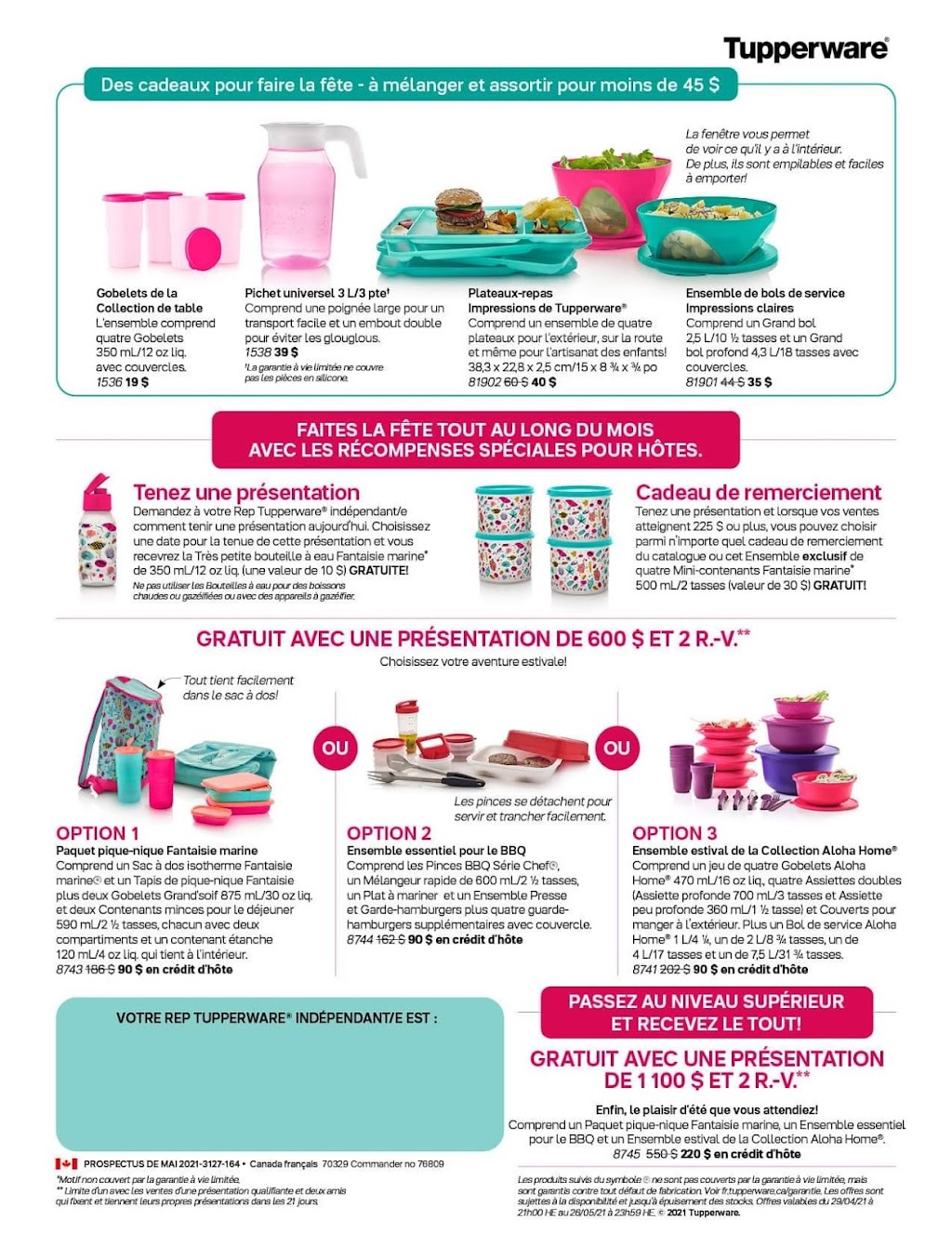 Sylvie Bédard Tupperware | 12 Rue Payette, Saint-Damien, QC J0K 1W0, Canada | Phone: (514) 239-1102