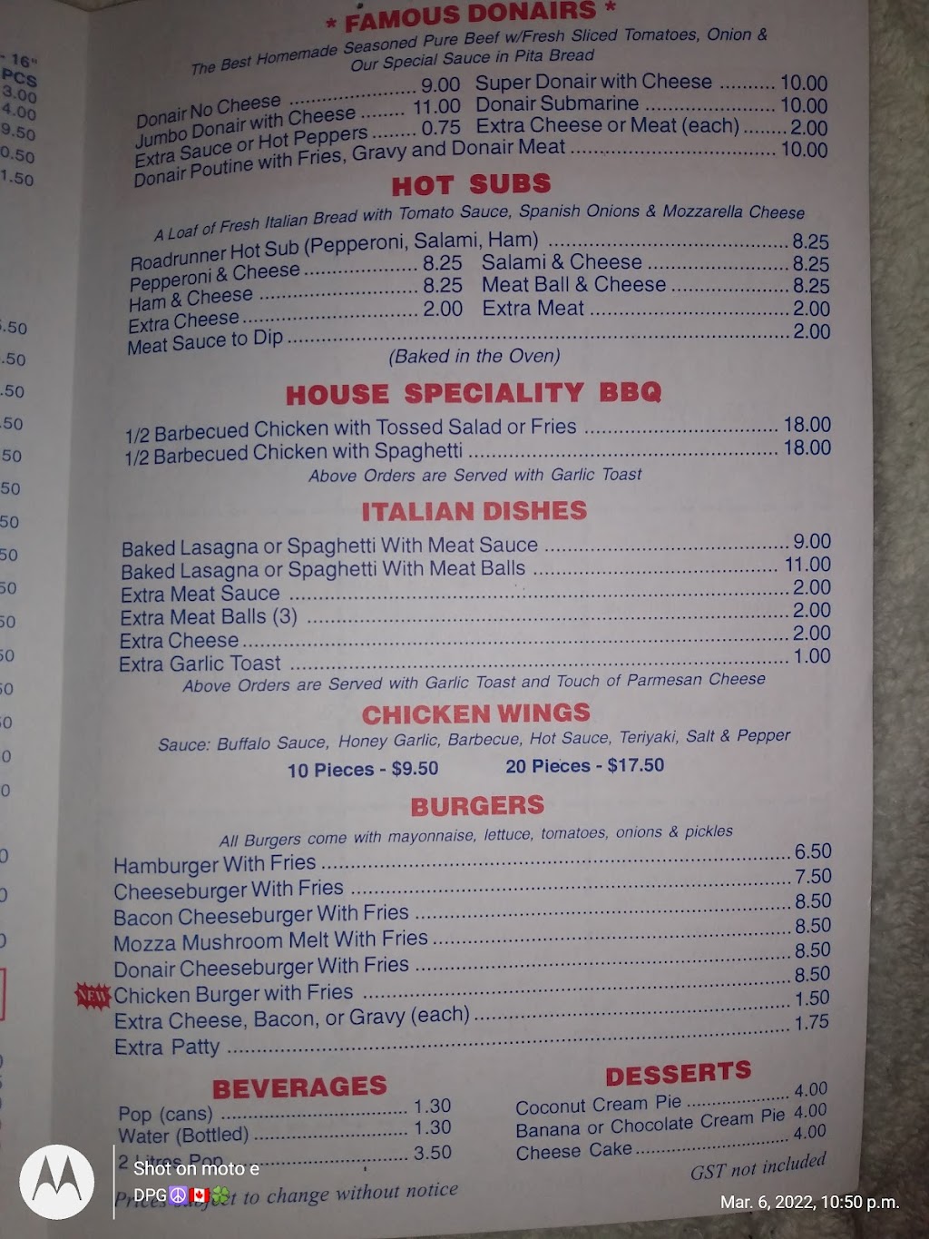 Roadrunner Pizza Donair | 12311 115 Ave NW, Edmonton, AB T5M 2Z8, Canada | Phone: (780) 488-7945