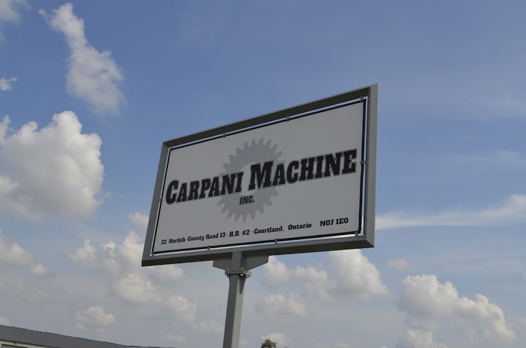 Carpani Machine Inc | 22 Norfolk County Rd 13, Courtland, ON N0J 1E0, Canada | Phone: (519) 688-9330