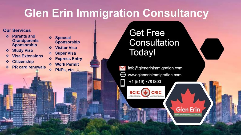 Glen Erin Immigration Consultancy | 247 Linden Dr, Cambridge, ON N3H 4Y1, Canada | Phone: (519) 778-1800