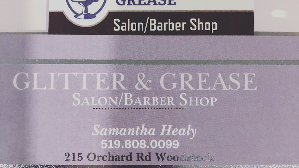 Glitter & Grease Salon/Barbershop | 215 Orchard Rd, Woodstock, ON N4S 7N5, Canada | Phone: (519) 808-0099