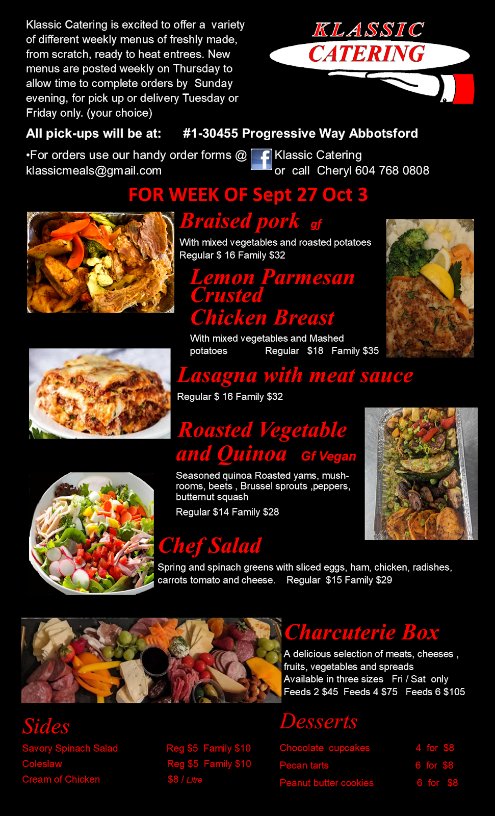 Klassic Catering | 30455 Progressive Way #1, Abbotsford, BC V2T 6W3, Canada | Phone: (604) 864-8250