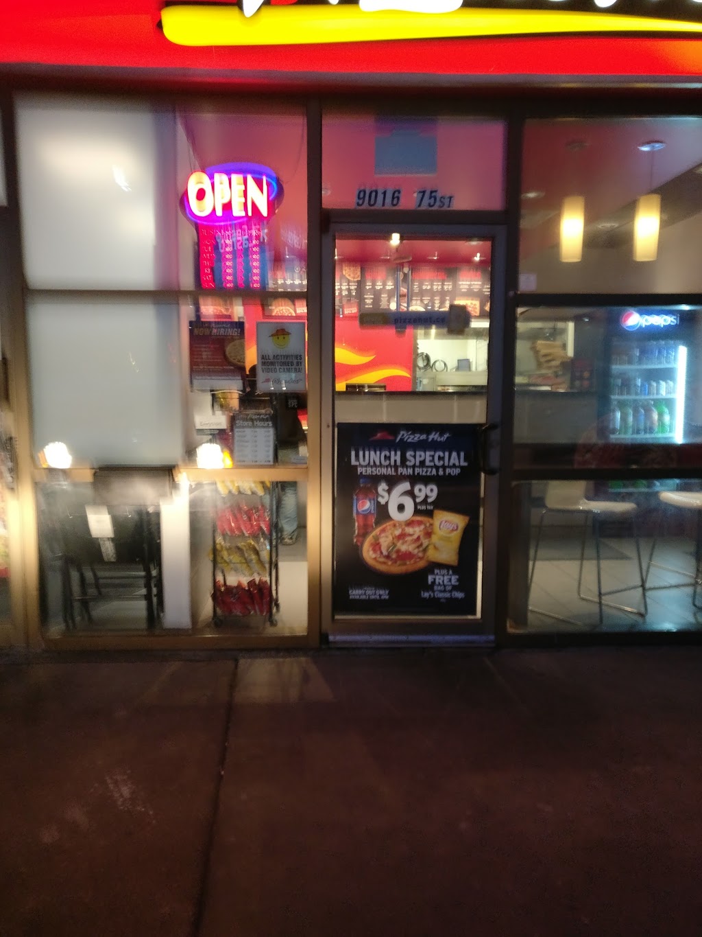 Pizza Hut | 9016 75 Street NW, Edmonton, AB T6C 2H4, Canada | Phone: (780) 310-1010