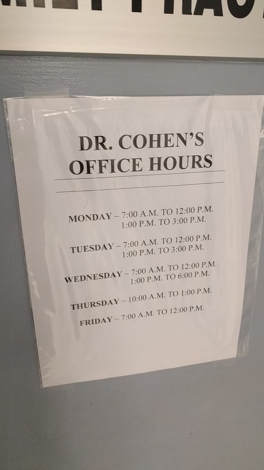 Cohen Abraham Dr | 1635 Lawrence Av W, North York, ON M6L 3C9, Canada | Phone: (416) 249-7561