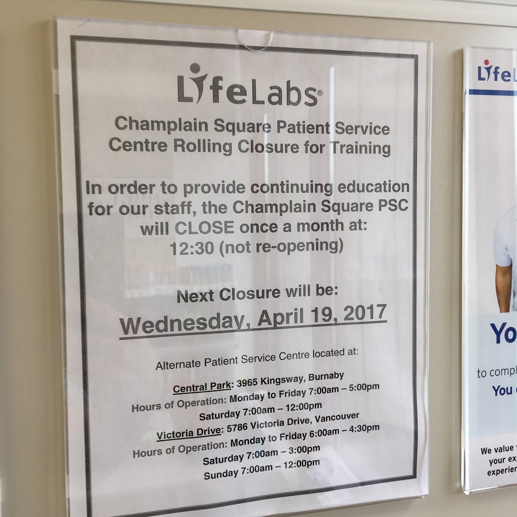 LifeLabs Medical Laboratory Services | 3150 E 54th Ave #340, Vancouver, BC V5S 1Z1, Canada | Phone: (800) 431-7206