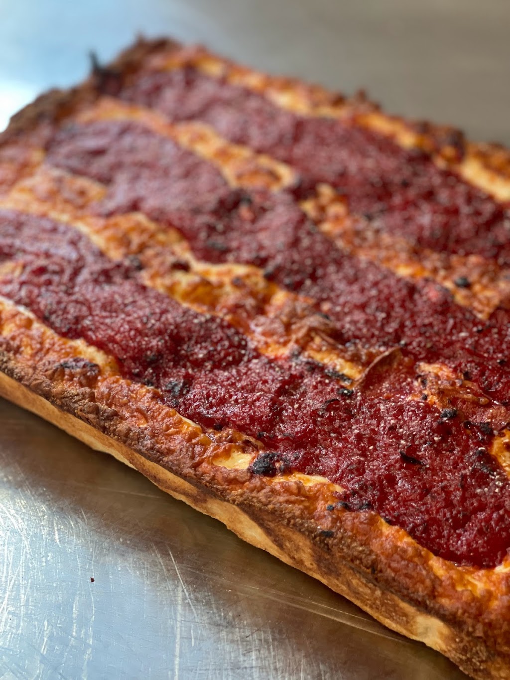 Red Top Pizza - Detroit Style (Cranston) | 35 Cranford Way SE #207, Calgary, AB T3M 3A9, Canada | Phone: (403) 264-2626