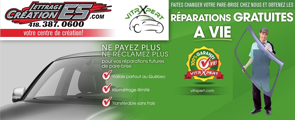 Lettrage Création ES | 281 Route Chassé, Sainte-Marie, QC G6E 3L1, Canada | Phone: (418) 387-0600