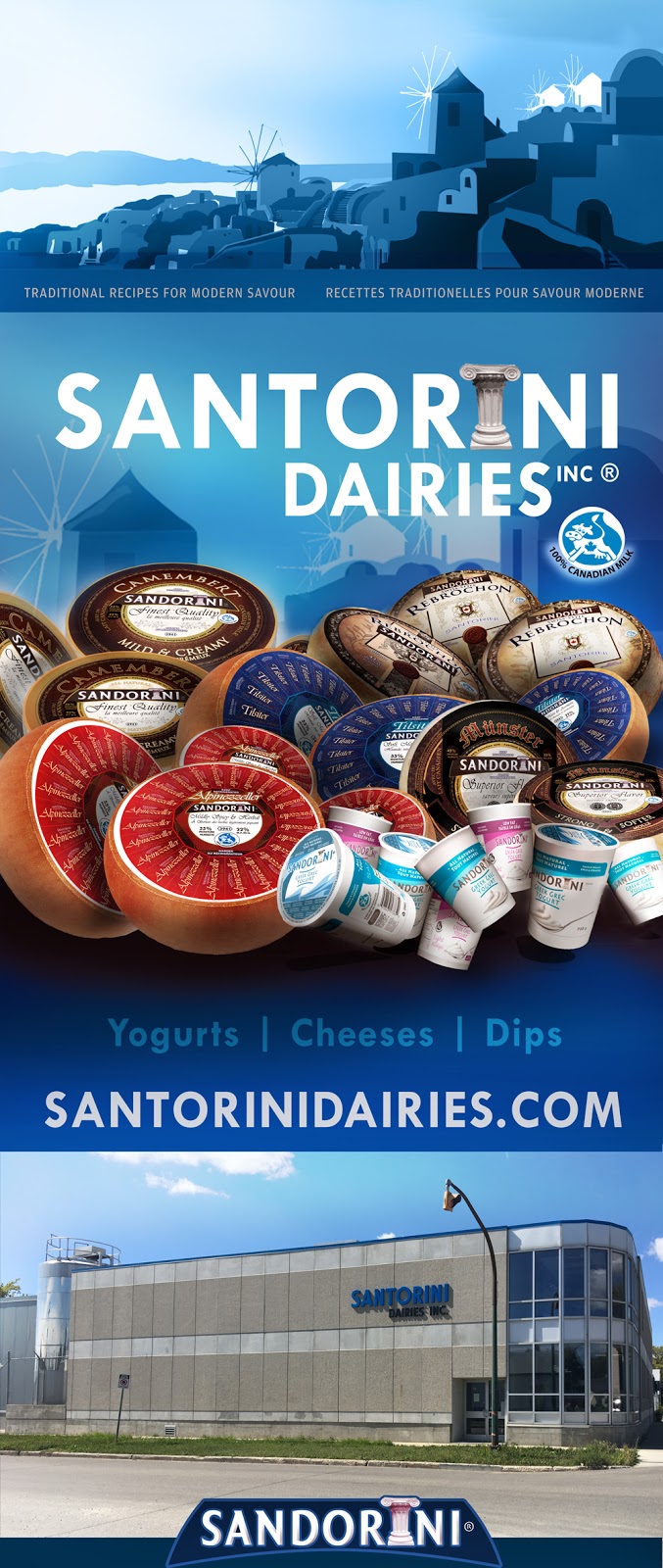 Santorini Dairies | 610 Dufferin Ave., Winnipeg, MB R2W 2Z2, Canada | Phone: (204) 589-3581