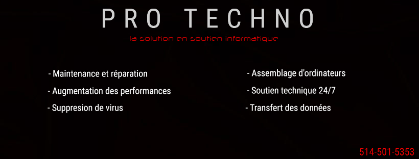 Pro Techno | 13780 R. du Merlot, Mirabel, QC J7N 3P1, Canada | Phone: (514) 501-5353