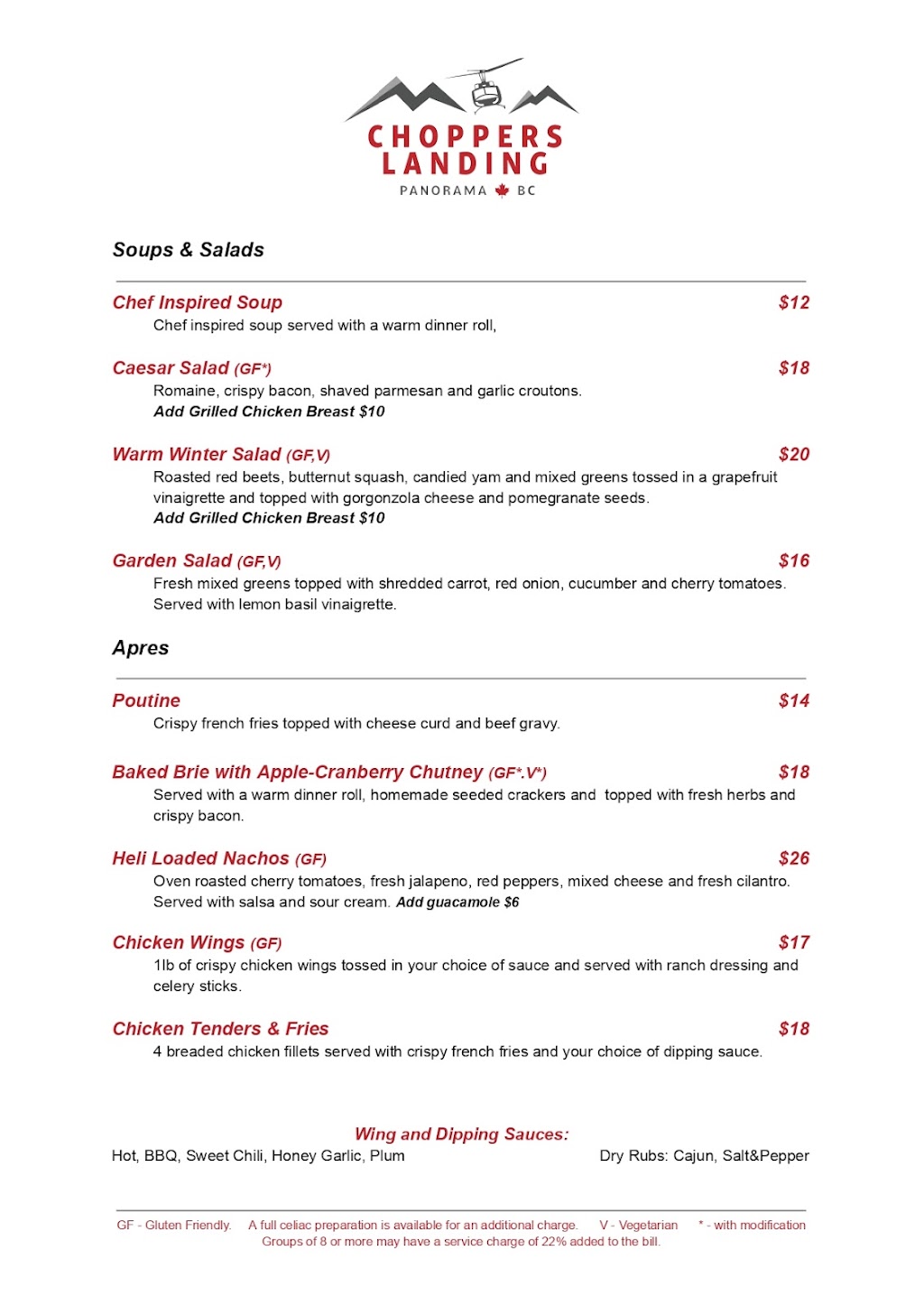 Choppers Landing Restaurant | 2045 Panorama Dr, Panorama, BC V0A 1T0, Canada | Phone: (250) 341-7545