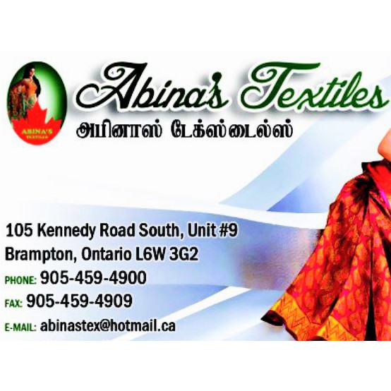 Abinas Textiles | 105 Kennedy Rd S, Brampton, ON L6W 3G2, Canada | Phone: (905) 459-4900