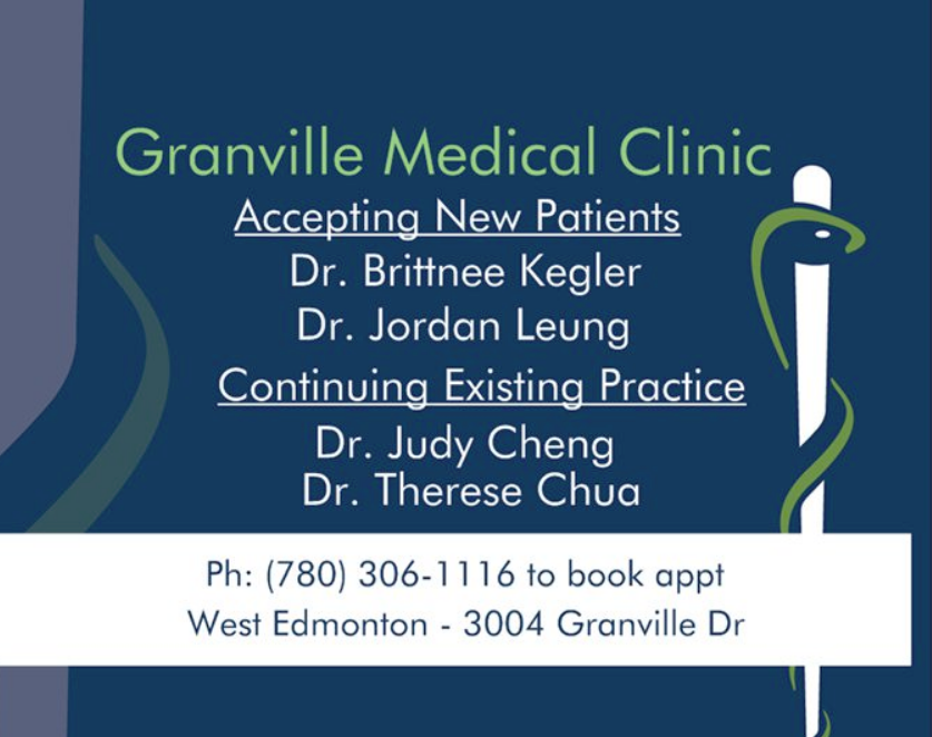 Granville Medical Clinic | doctor | 3004 Granville Dr NW, Edmonton, AB T5T 4V3, Canada | 7803061116 OR +1 780-306-1116