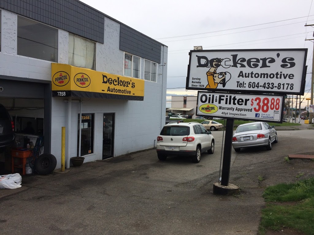Deckers Automotive Centre | 7258 Gilley Avenue, Burnaby, BC V5J 4X3, Canada | Phone: (604) 433-8178