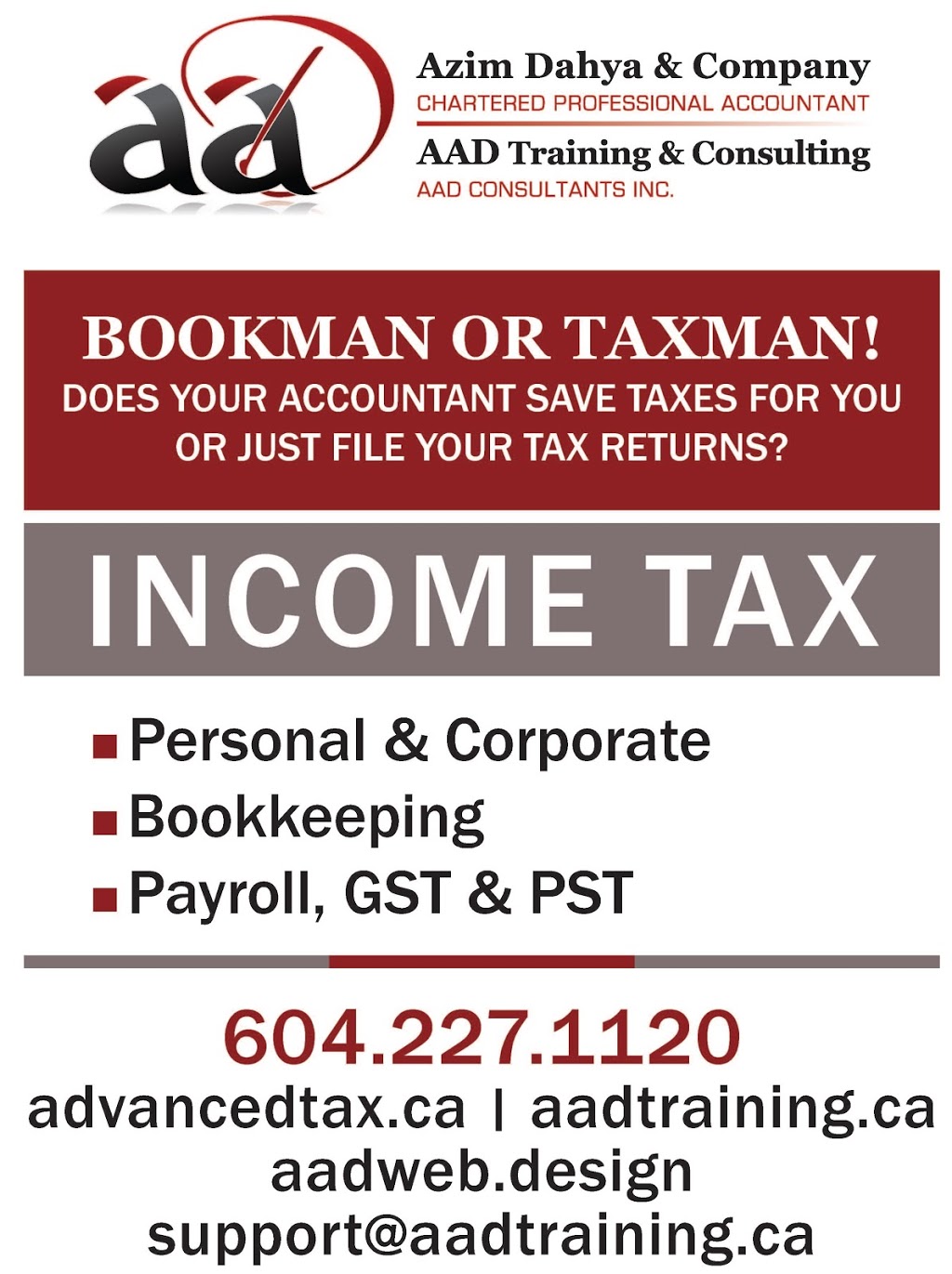 Azim Dahya & Company, CPA | 11590 Cambie Rd #235, Richmond, BC V6X 3Z5, Canada | Phone: (604) 227-1120