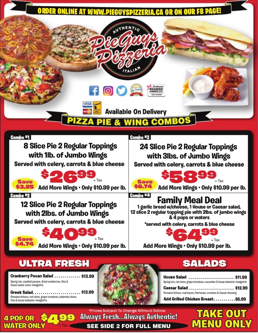 Pie Guys Pizzeria McLeod | 6080 McLeod Rd Unit #4, Niagara Falls, ON L2G 7T4, Canada | Phone: (289) 477-0321