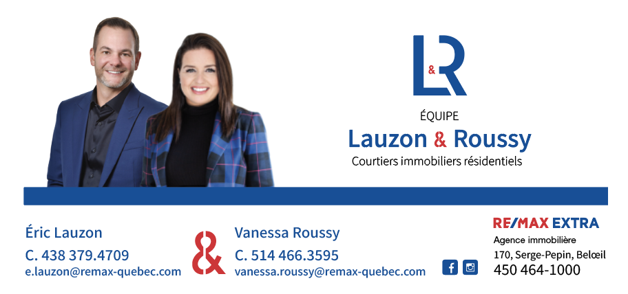 Équipe Vanessa Roussy et Éric Lauzon -Remax | 170 Rue Serge-Pepin, Beloeil, QC J3G 3E7, Canada | Phone: (514) 466-3595