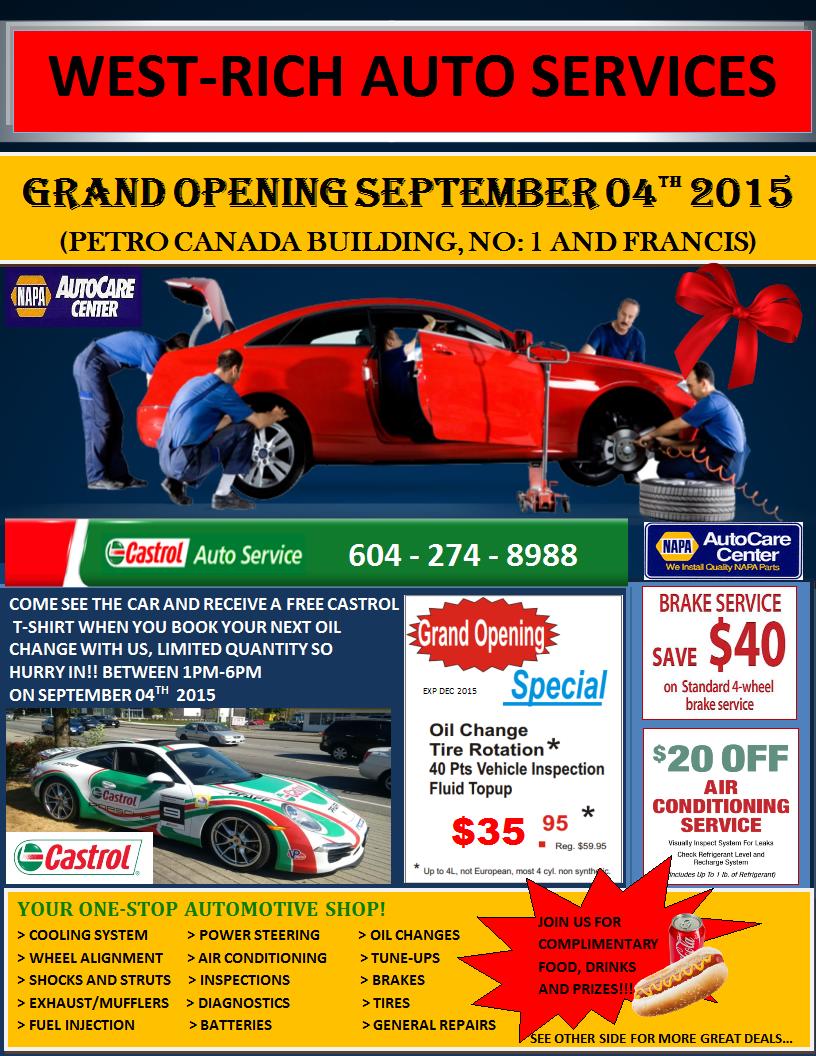 WEST-RICH AUTO SERVICES | 4011 Francis Rd, Richmond, BC V7C 1J8, Canada | Phone: (604) 274-8988